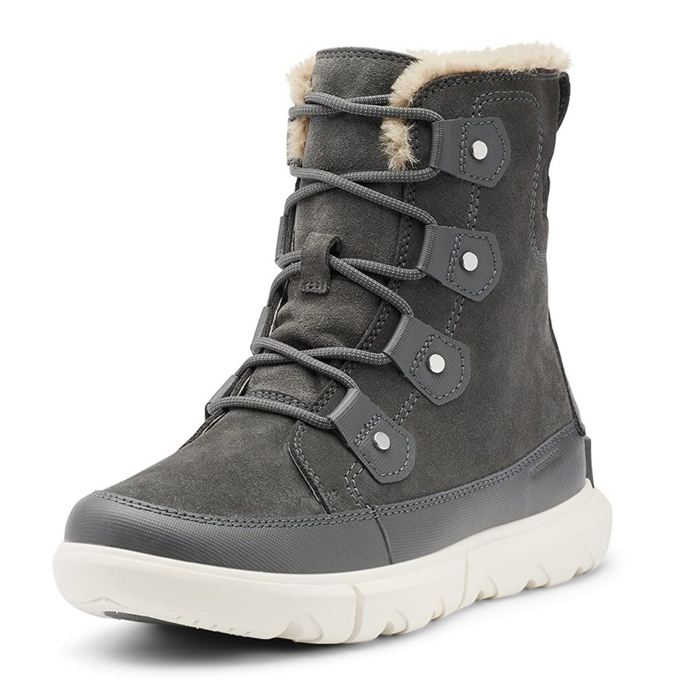 SOREL Women's Explorer II Joan Faux Fur Boot — Waterproof Suede - Size 8.5